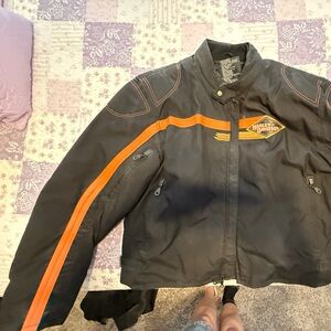 Harley-Davidson Black and Orange Performance Jacket
